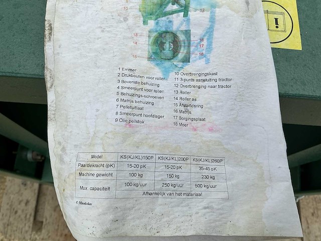 Pelletpers kl(ks/kj)260p tractoraandrijving - afbeelding 7 van  9