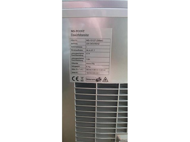 Pellis international ijsblokjesmachine hzb-12/a/ms-15127 - afbeelding 3 van  3