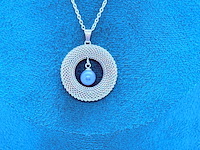 Pendant collier met blauwe akoya parel - afbeelding 2 van  6