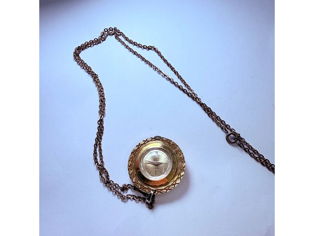 Pendant horloge met voorstelling van steenbok - mechanisch - afbeelding 2 van  4