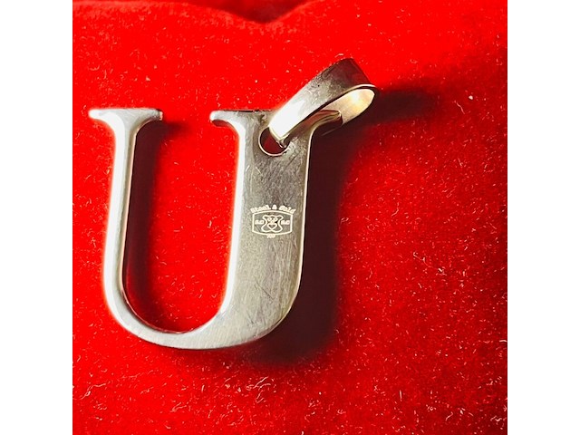 Pendant staal met .750 goud. - afbeelding 1 van  5