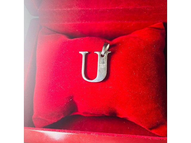 Pendant staal met .750 goud. - afbeelding 2 van  5