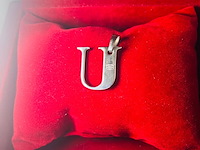 Pendant staal met .750 goud. - afbeelding 2 van  5