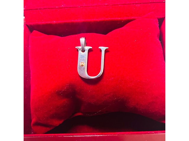 Pendant staal met .750 goud. - afbeelding 5 van  5