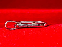 Pendant staal met .750 goud. - afbeelding 5 van  5