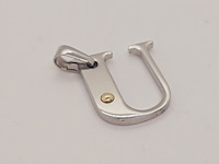 Pendant staal met .750 goud. - afbeelding 3 van  3