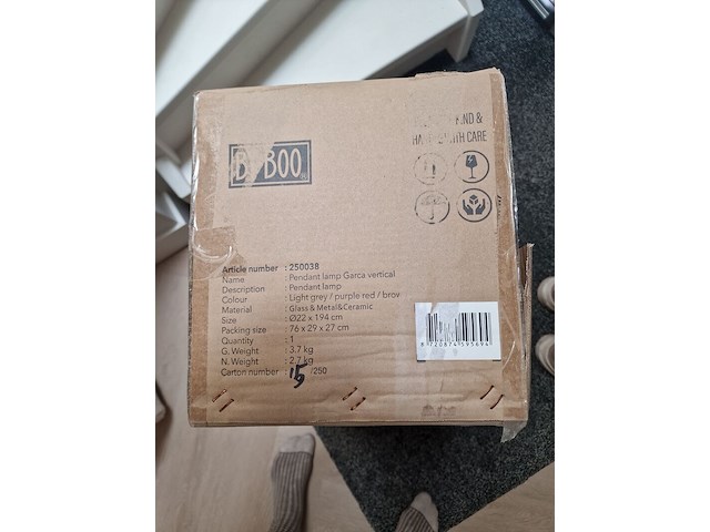 Pendantlamp, by-boo, garca vertical, wit, 2026 - afbeelding 4 van  5