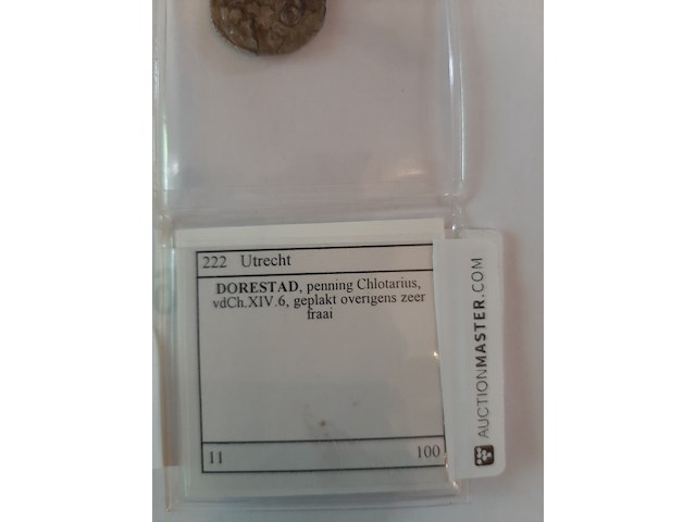 Penning chlotarius, dorestad, munt, 14e eeuw - afbeelding 6 van  6
