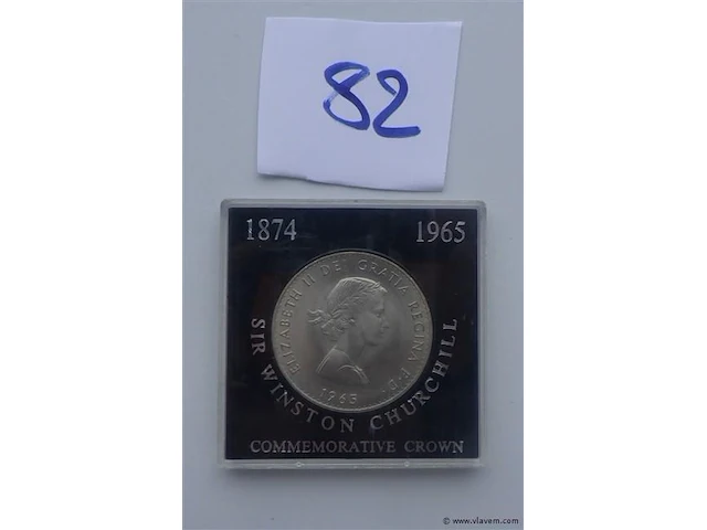 Penning sir winston churchill in originele houder - afbeelding 1 van  3