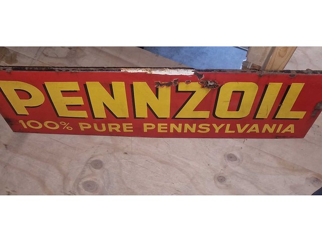 Pennzoil - emaillebord - afbeelding 1 van  7