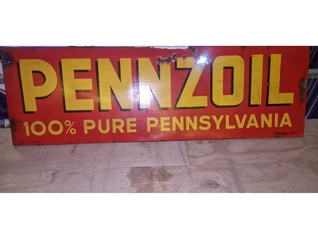 Pennzoil - emaillebord - afbeelding 2 van  7