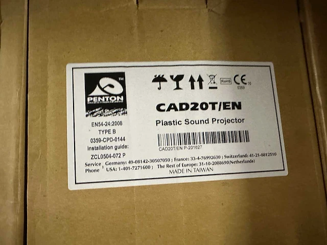 Penton - cad20t/en - partij plastic sound projectors / omroepluidsprekers - afbeelding 2 van  6