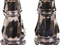 Peper & zout stel nikkel 4,5 x 11 cm aantal 1 set. - afbeelding 2 van  3