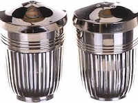Peper & zout stel nikkel 5,5 x 4 cm aantal 1 set. - afbeelding 2 van  3