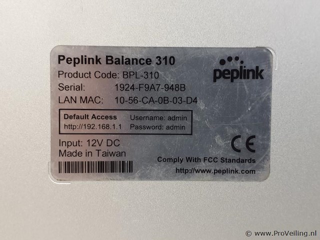 Peplink balance 310 router - bpl-310 - afbeelding 3 van  3