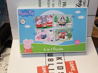Peppa pig kerst puzlle 4 delig 1 doos in ds 26 - afbeelding 2 van  3