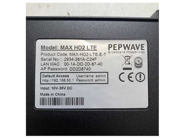 Pepwave dual 4g lte mobile router - max-hd2-lte-e-t - afbeelding 8 van  9