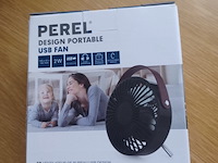 Perel design ventilator met usb aansluiting aantal 1 stuks.