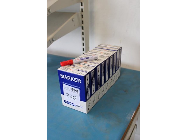 Permanent markers budget line rood. negen dozen. - afbeelding 2 van  2