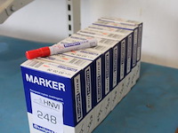 Permanent markers budget line rood. negen dozen. - afbeelding 2 van  2
