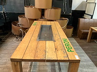 Peroni eikenhouten statafel met ijsbak - afbeelding 2 van  8