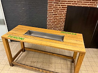 Peroni eikenhouten statafel met ijsbak - afbeelding 5 van  10