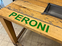Peroni eikenhouten statafel met ijsbak - afbeelding 10 van  10
