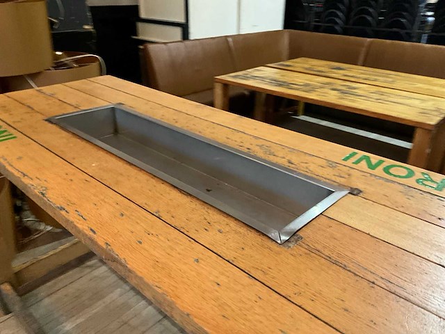 Peroni eikenhouten statafel met ijsbak - afbeelding 8 van  8