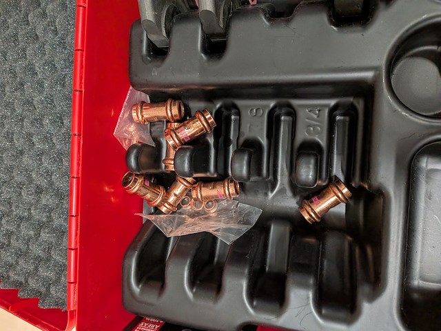 Persbek set in koffer, rothenberger - afbeelding 12 van  13