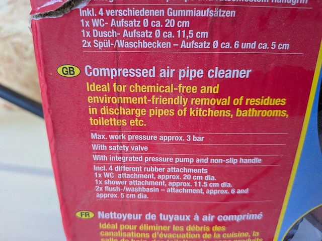 Perslucht afvoerreiniger rothenberger, 396400 - afbeelding 6 van  6