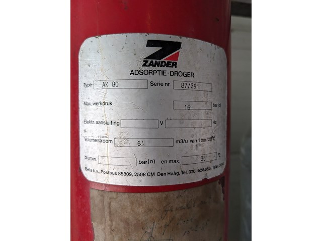 Perslucht conditie installatie oks/zander, 04-202-033, grijs/rood, bouwjaar 2009 - afbeelding 11 van  12