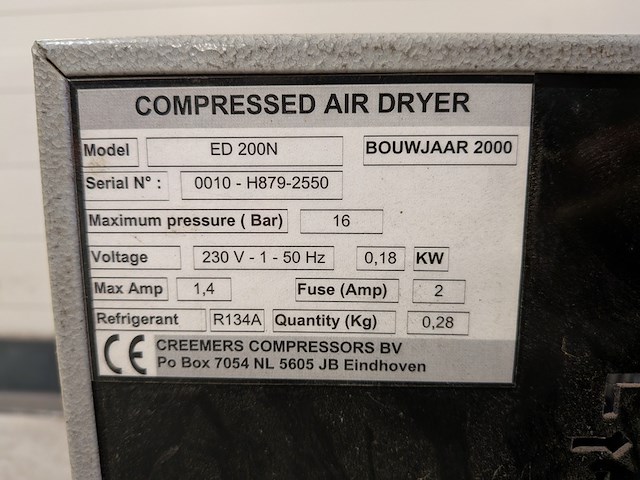 Persluchtdroger, creemers, ed 200n, 2000 - afbeelding 9 van  9