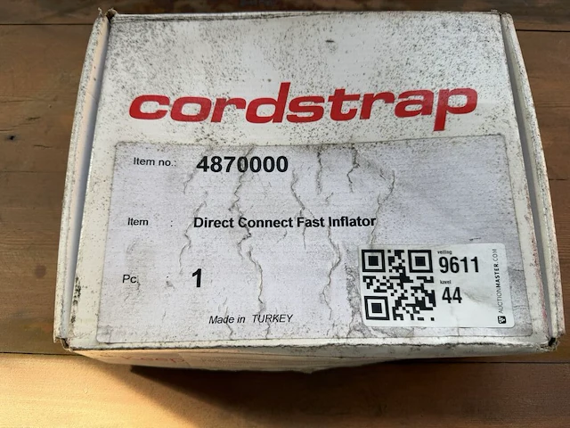 Persluchtvulpistool, cordstrap, direct connect fast inflator, zwart/rood, perslucht vulpistool – artikel 4870000 - afbeelding 1 van  3