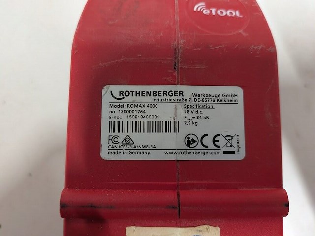 Persmachine - accu rothenberger, romax 4000, bouwjaar 2018 - afbeelding 13 van  13