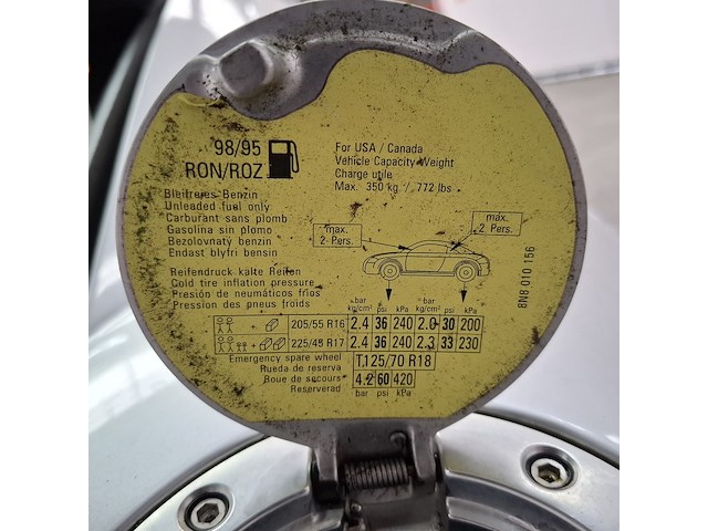 Personenauto, audi, tt, 1.8 5v turbo, grijs, 1999 - afbeelding 37 van  55