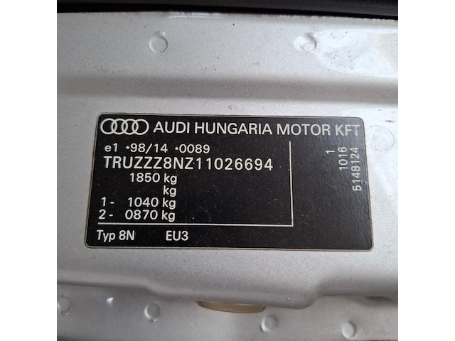 Personenauto, audi, tt, 1.8 5v turbo quattro, 2001 - afbeelding 36 van  44