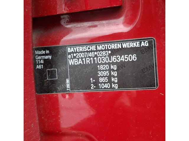 Personenauto, bmw, 1-serie 114i ede business sport, 2013 - afbeelding 44 van  52