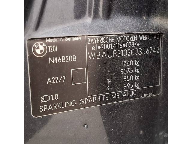 Personenauto, bmw, 120i high executive, 2005 - afbeelding 39 van  56