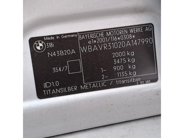Personenauto, bmw, 3-serie touring, 318i business line, 2008 - afbeelding 49 van  67