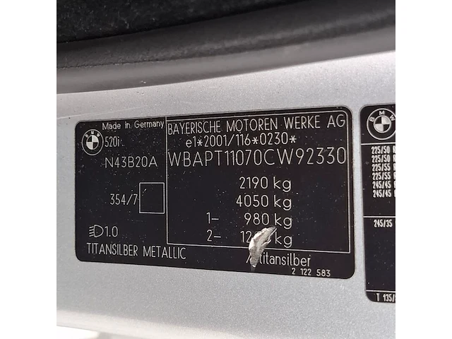 Personenauto, bmw, 5-serie touring, 520i business line, 2008 - afbeelding 63 van  74