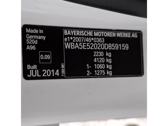 Personenauto, bmw, 520, 2014 - afbeelding 30 van  49