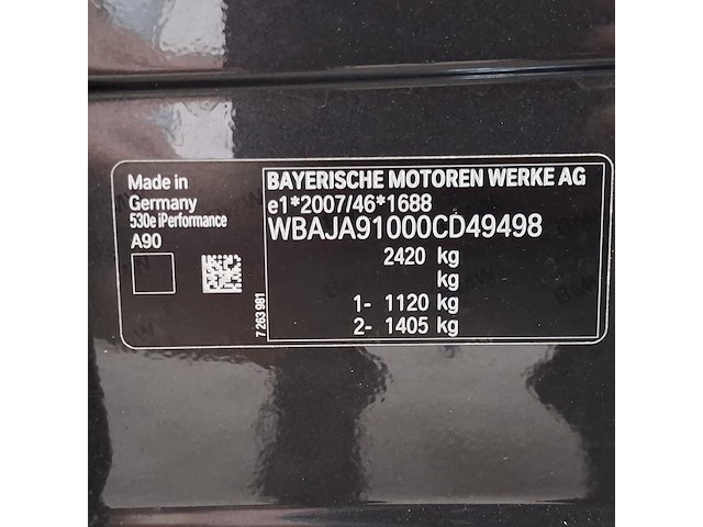 Personenauto, bmw, 530e iperformance luxury line, 2019 - afbeelding 57 van  80