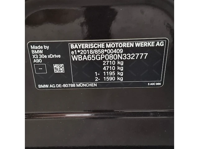 Personenauto, bmw, x3, 30e xdrive, 2025 - afbeelding 58 van  80