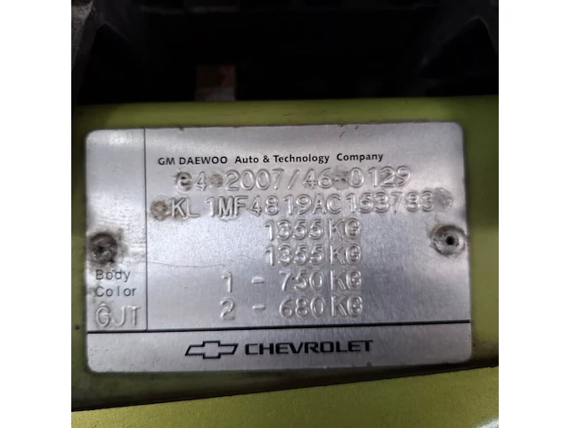 Personenauto, chevrolet, spark, 1.0 16v l, 2010 - afbeelding 70 van  77