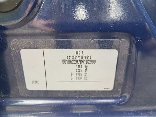 Personenauto, dacia, sandero relax 1.0 hatchback, blauw, 2019 - afbeelding 32 van  57