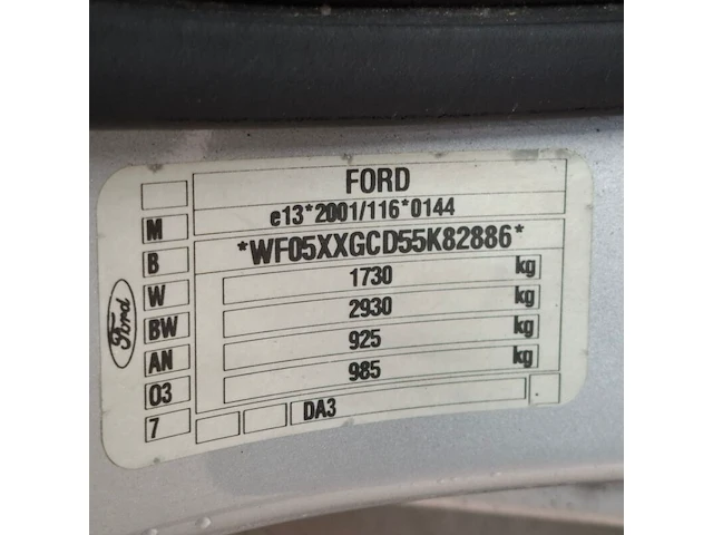 Personenauto, ford, 1.6-16v futura, 2006 - afbeelding 57 van  75