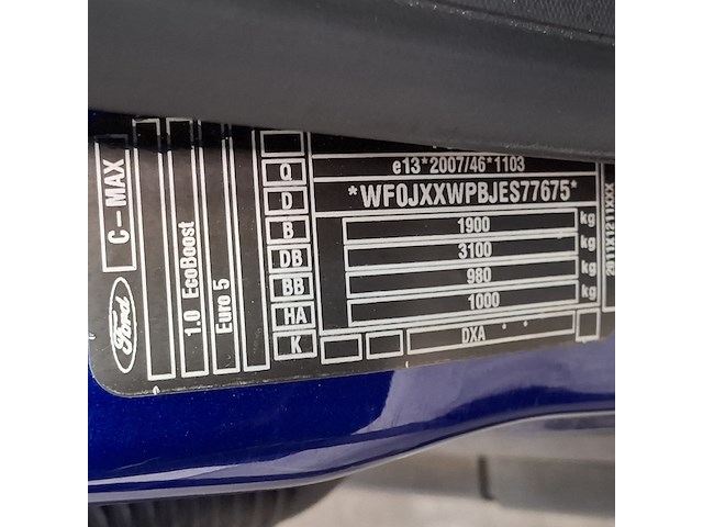 Personenauto, ford, c-max, 1.0 titanium, 2014 - afbeelding 35 van  54