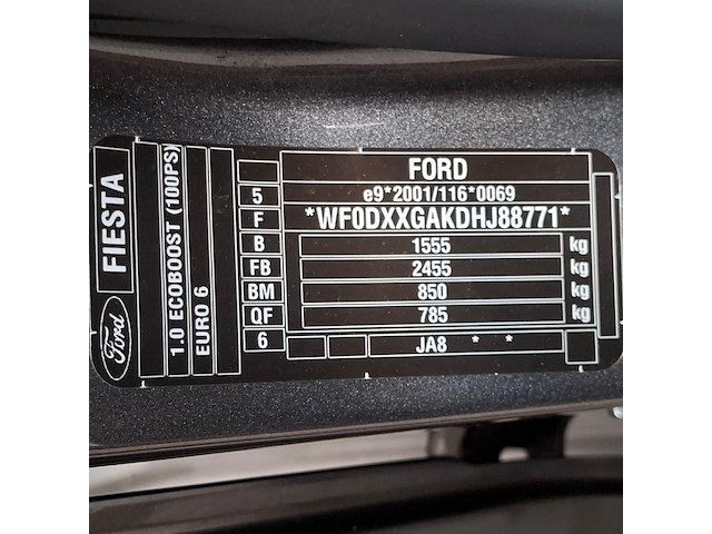Personenauto, ford, fiesta, 1.0 ecoboost titanium, 2017 - afbeelding 42 van  62