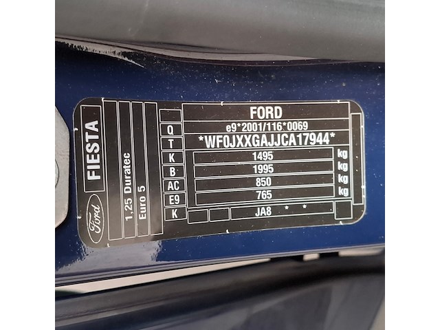 Personenauto, ford, fiesta, 1.25 champion, 2012 - afbeelding 57 van  73