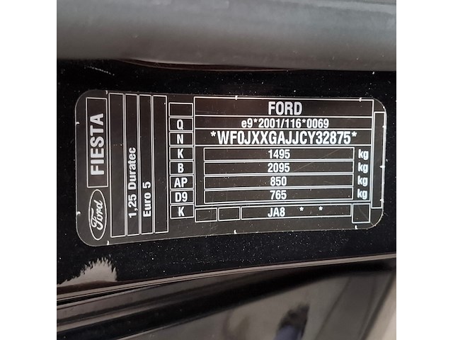 Personenauto, ford, fiesta, 1.25 trend, 2012 - afbeelding 53 van  70